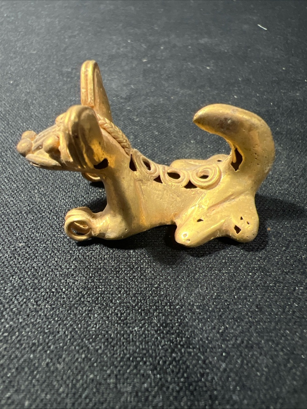 TUMBAGA Gold & Copper Alloy Zoomorphic Figurine/Pendant Columbian Art